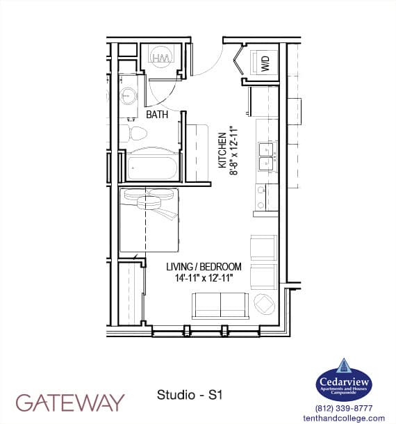 Bloomington Apartment: 1280 N. College Ave