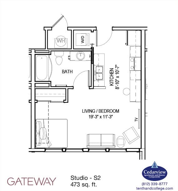 Bloomington Apartment: 1280 N. College Ave