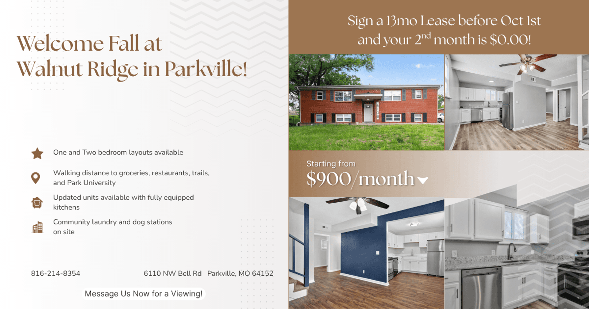 Parkville Apartment: 6110 NW Bell Rd.