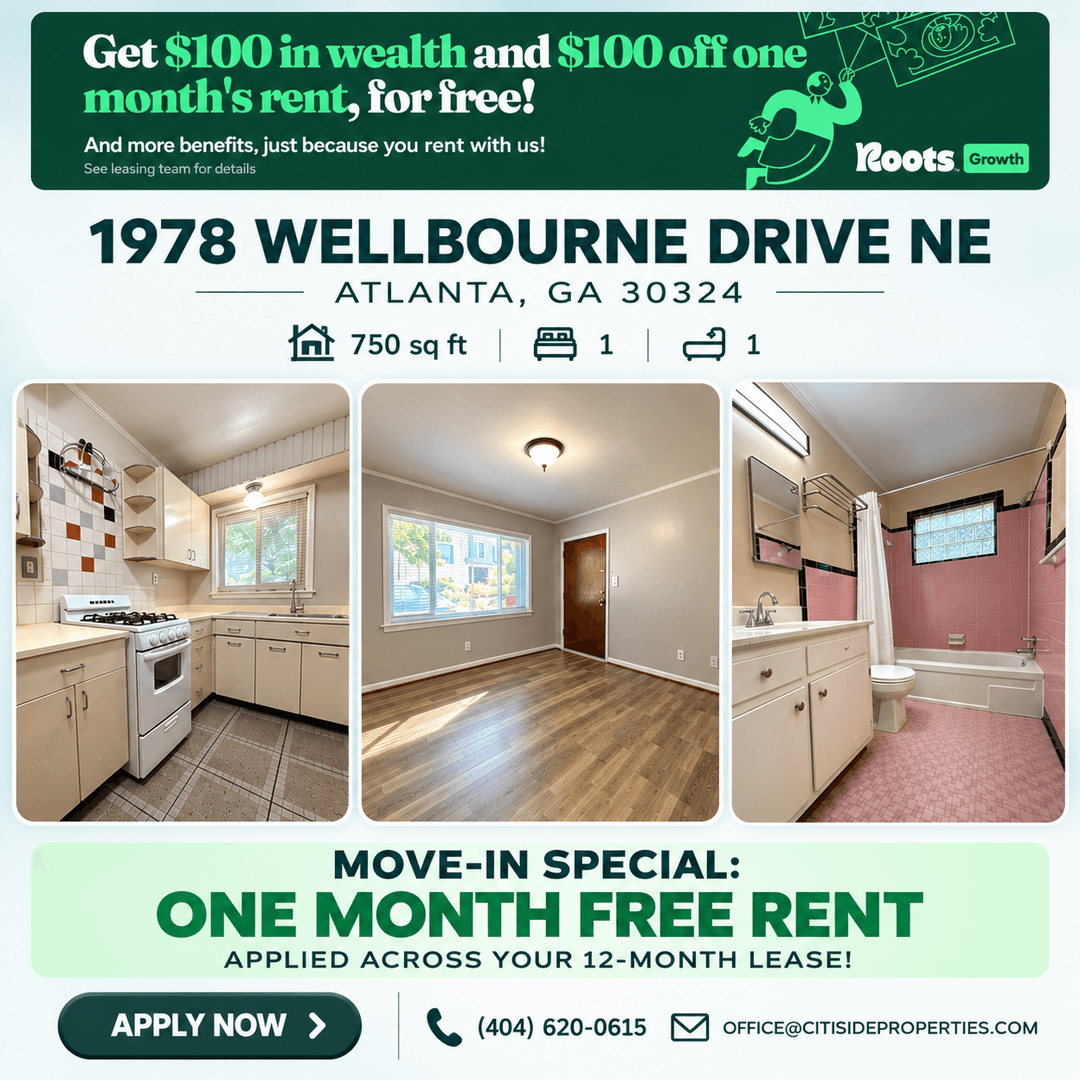 Atlanta Apartment: 1978 Wellbourne Drive NE