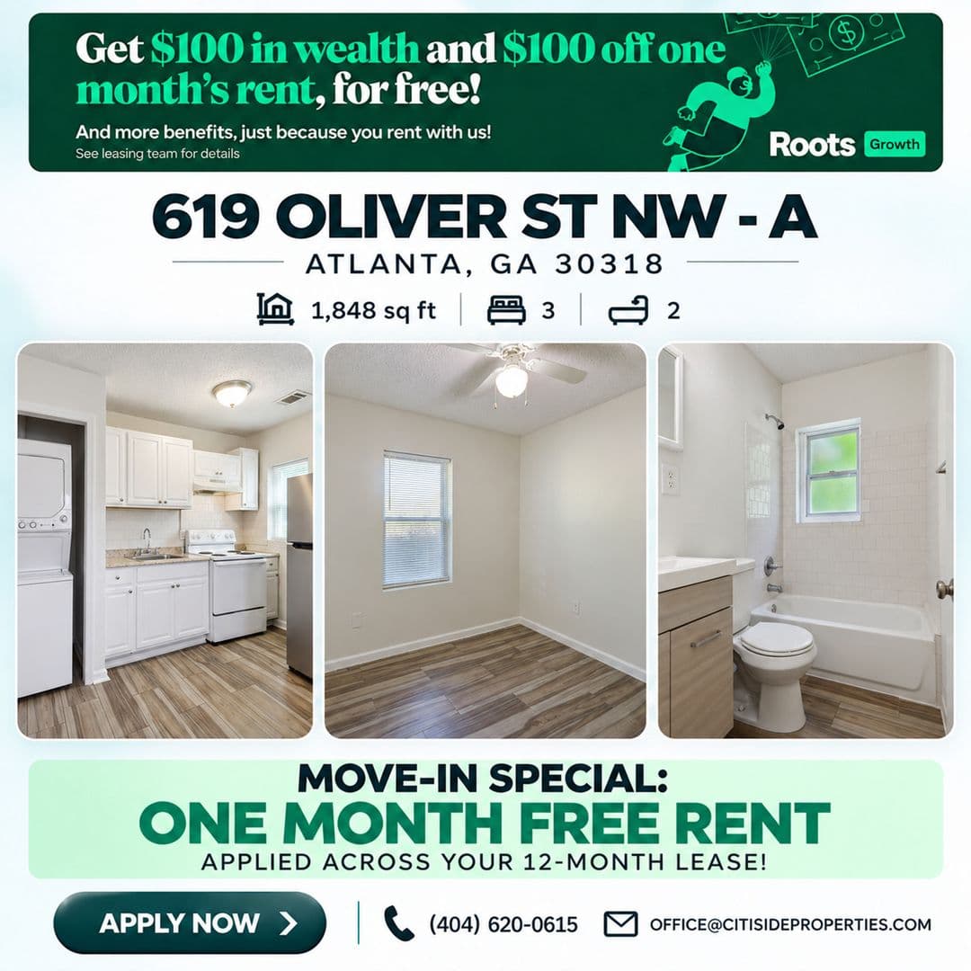 Atlanta Apartment: 619 Oliver St NW