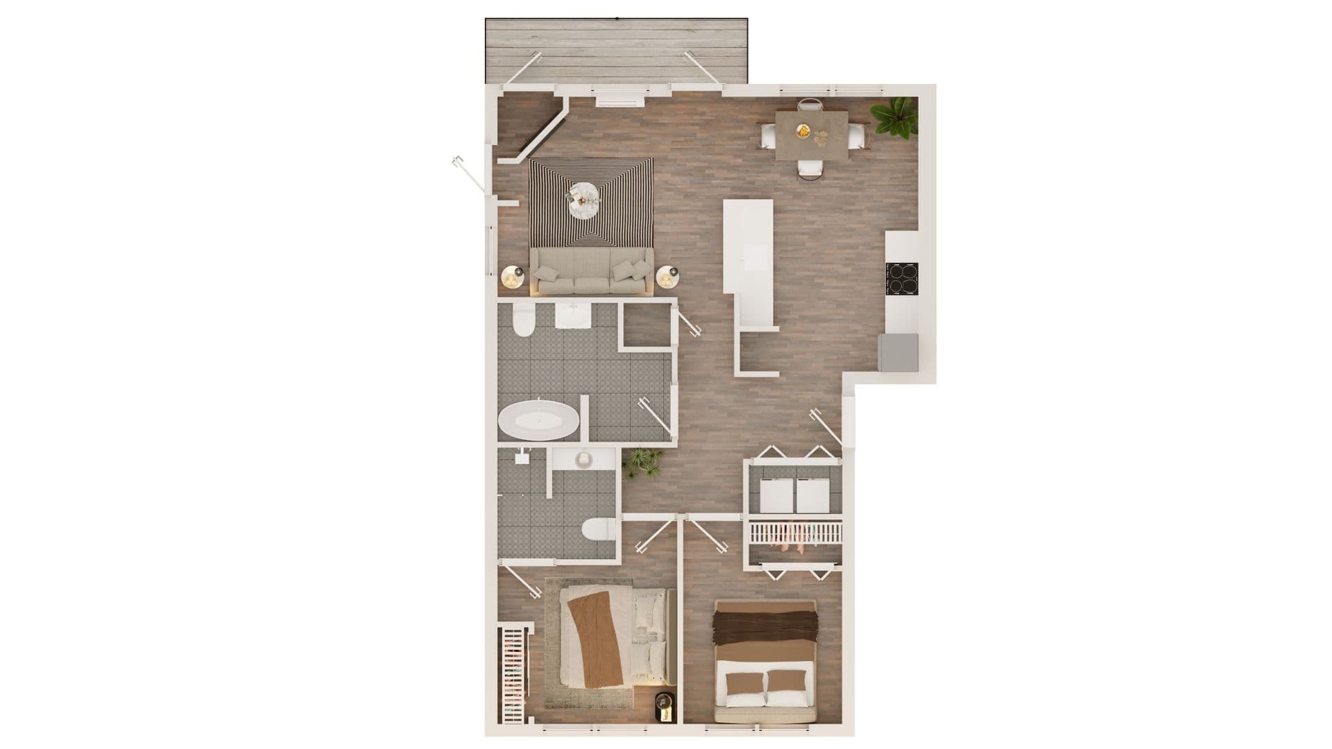 La Pine Apartment: 51376 Preble Way