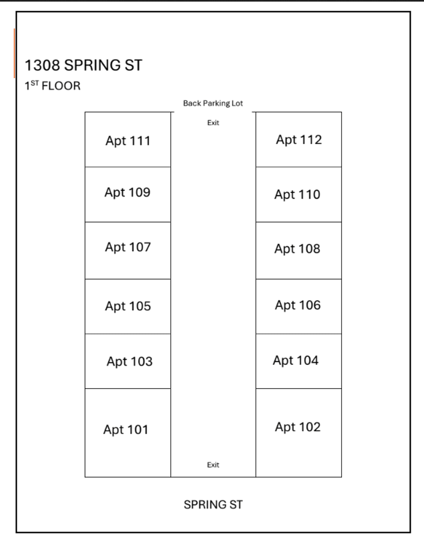 Madison Apartment: 1308 Spring Street
