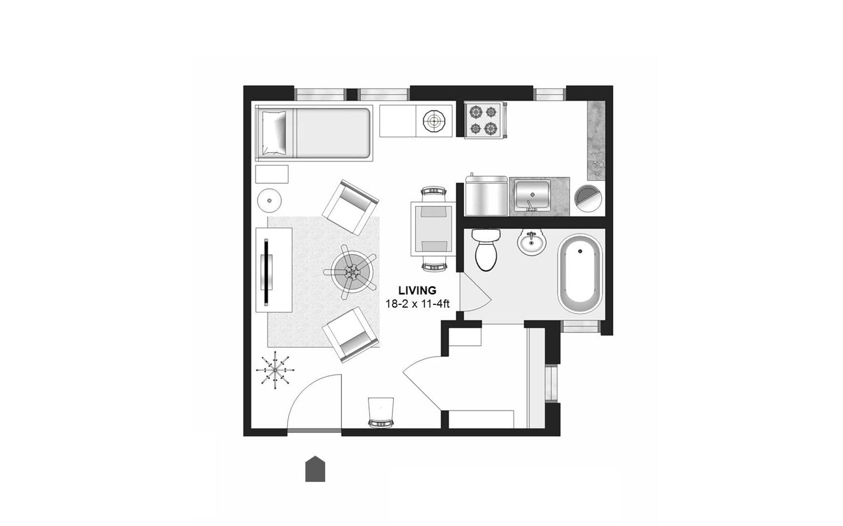 Minneapolis Apartment: 1815 First Avenue South