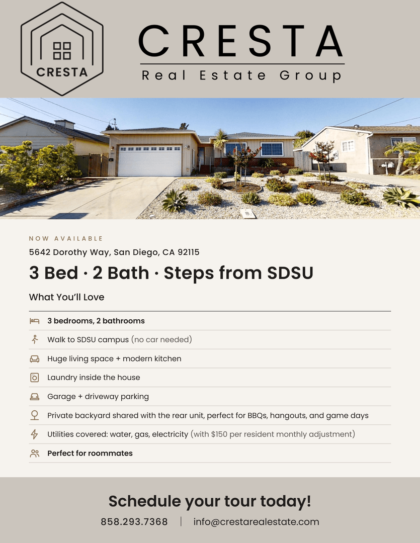 San Diego House: 5642 Dorothy Way