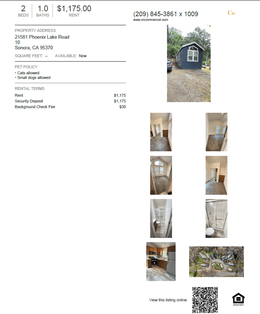 Sonora Apartment: 21581 Phoenix Lake Rd