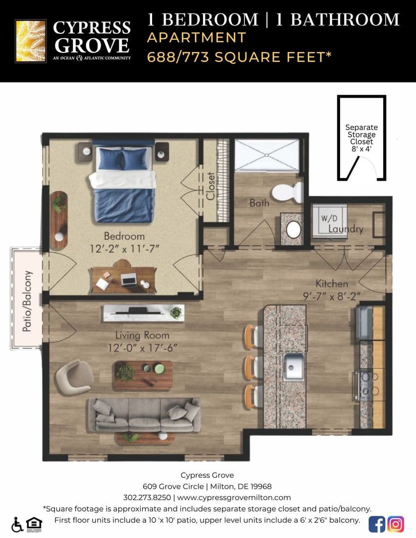 Milton Apartment: 609 Grove Circle