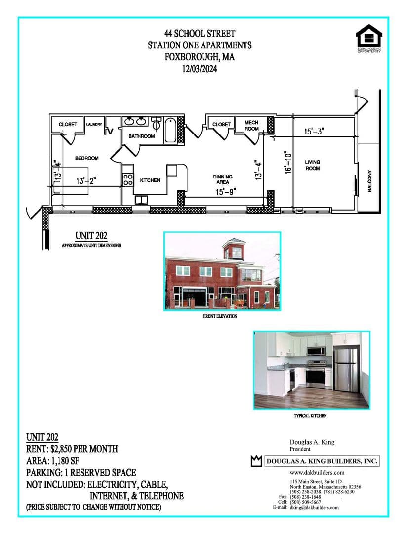 Foxborough Apartment: 44 School Street