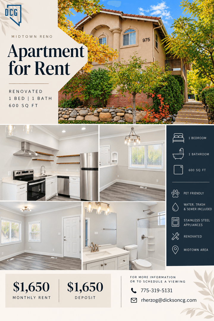Reno Apartment: 975 Humboldt St