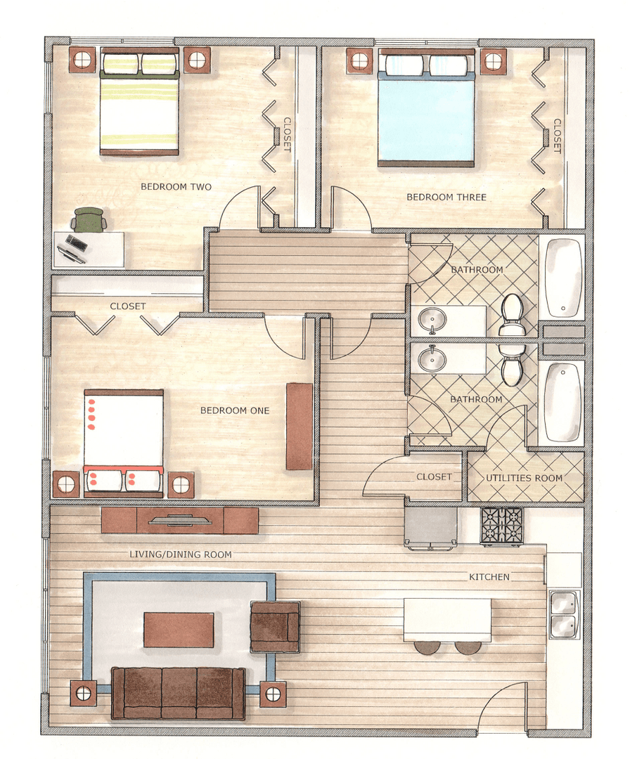 Cedar Falls Apartment: 2019 Olive St