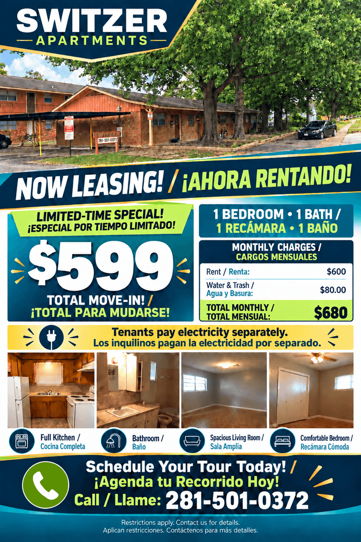 Houston Apartment: 1726 Switzer