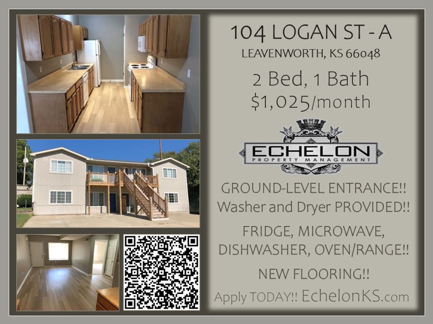 Leavenworth Apartment: 104 Logan Street