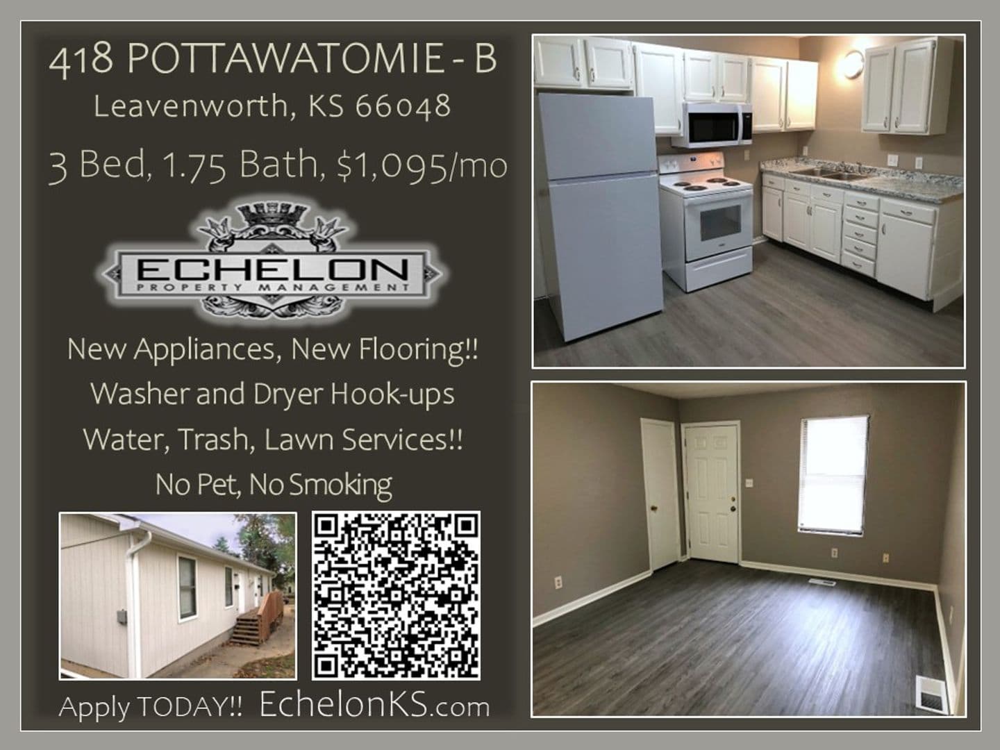 Leavenworth Apartment: 418 Pottawatomie St