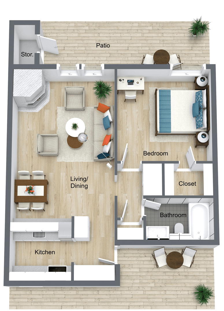 Stockton Apartment: 802 W. Weber Ave. #133