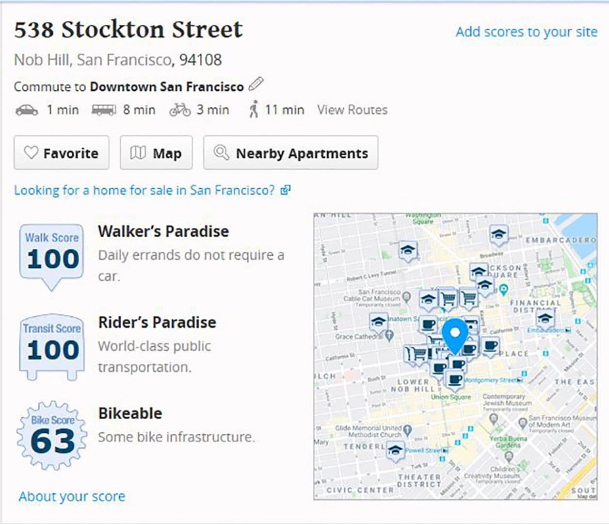 San Francisco Apartment: 540 Stockton St