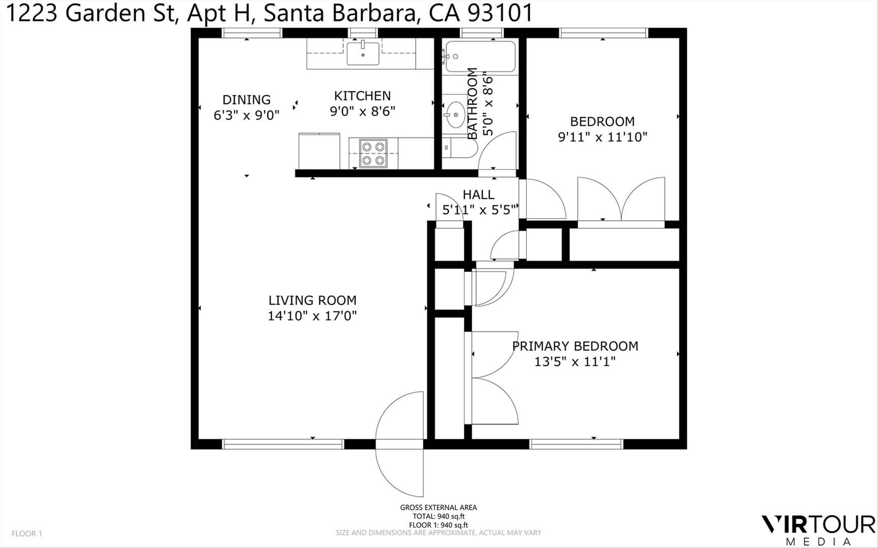 Santa Barbara Apartment: 1223 Garden Street
