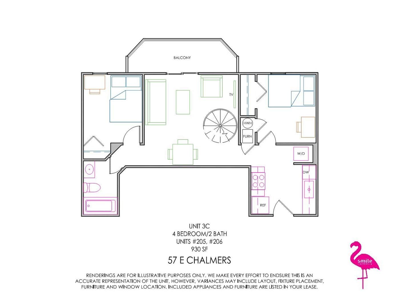 Champaign Apartment: 57 E Chalmers Street