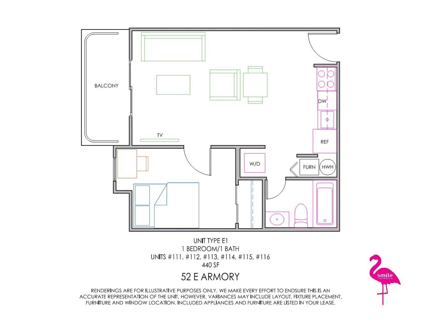 Champaign Apartment: 52 E Armory