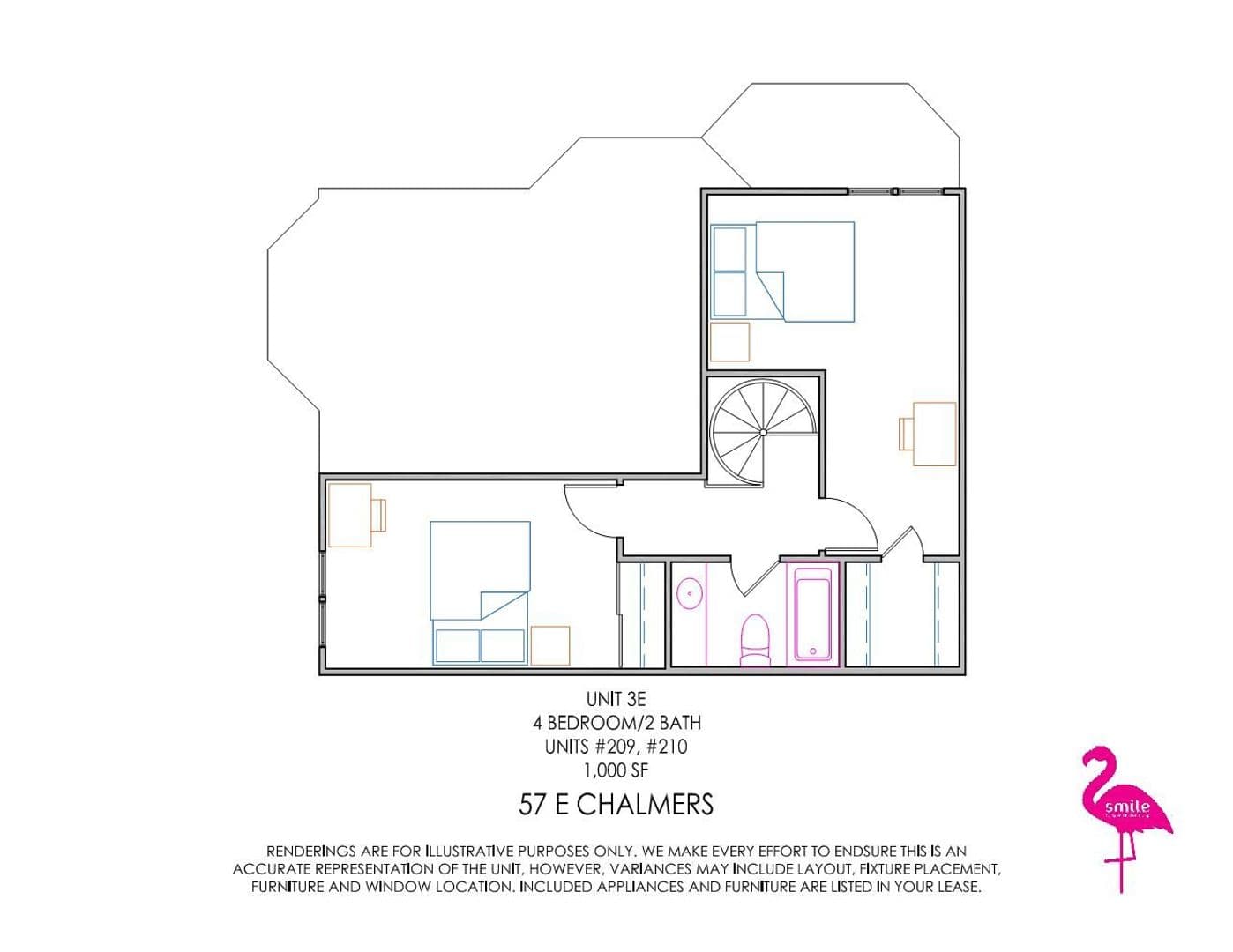 Champaign Apartment: 57 E Chalmers Street