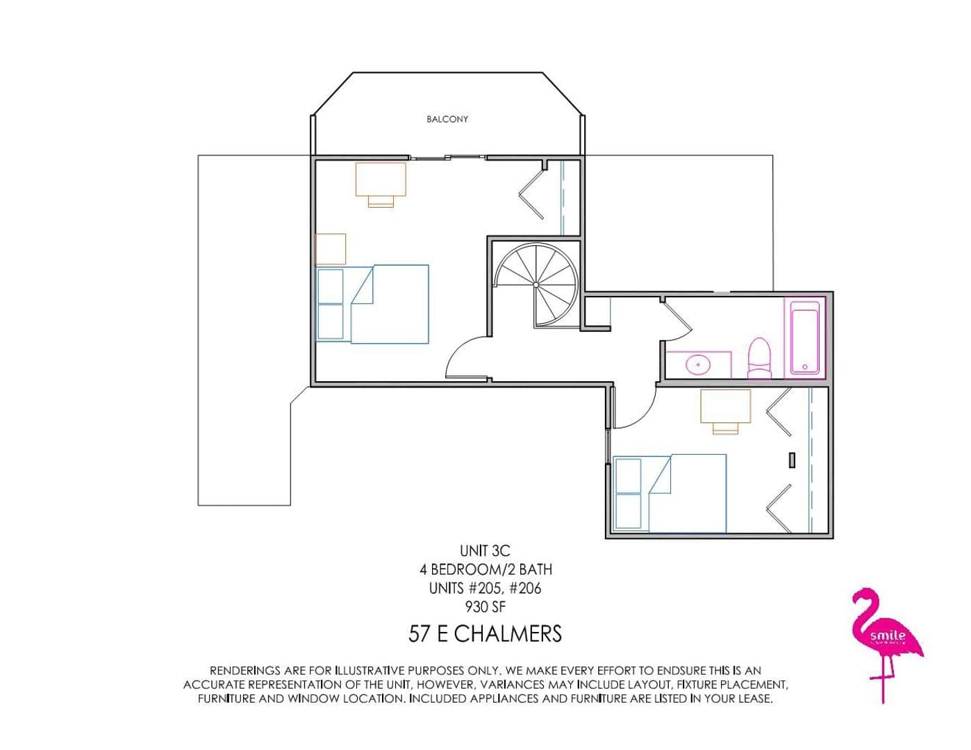 Champaign Apartment: 57 E Chalmers Street