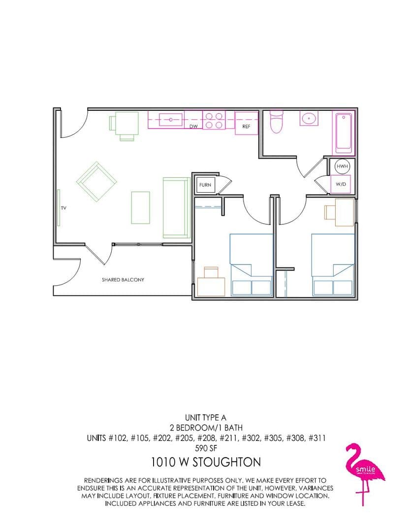 Urbana Apartment: 1010 W Stoughton