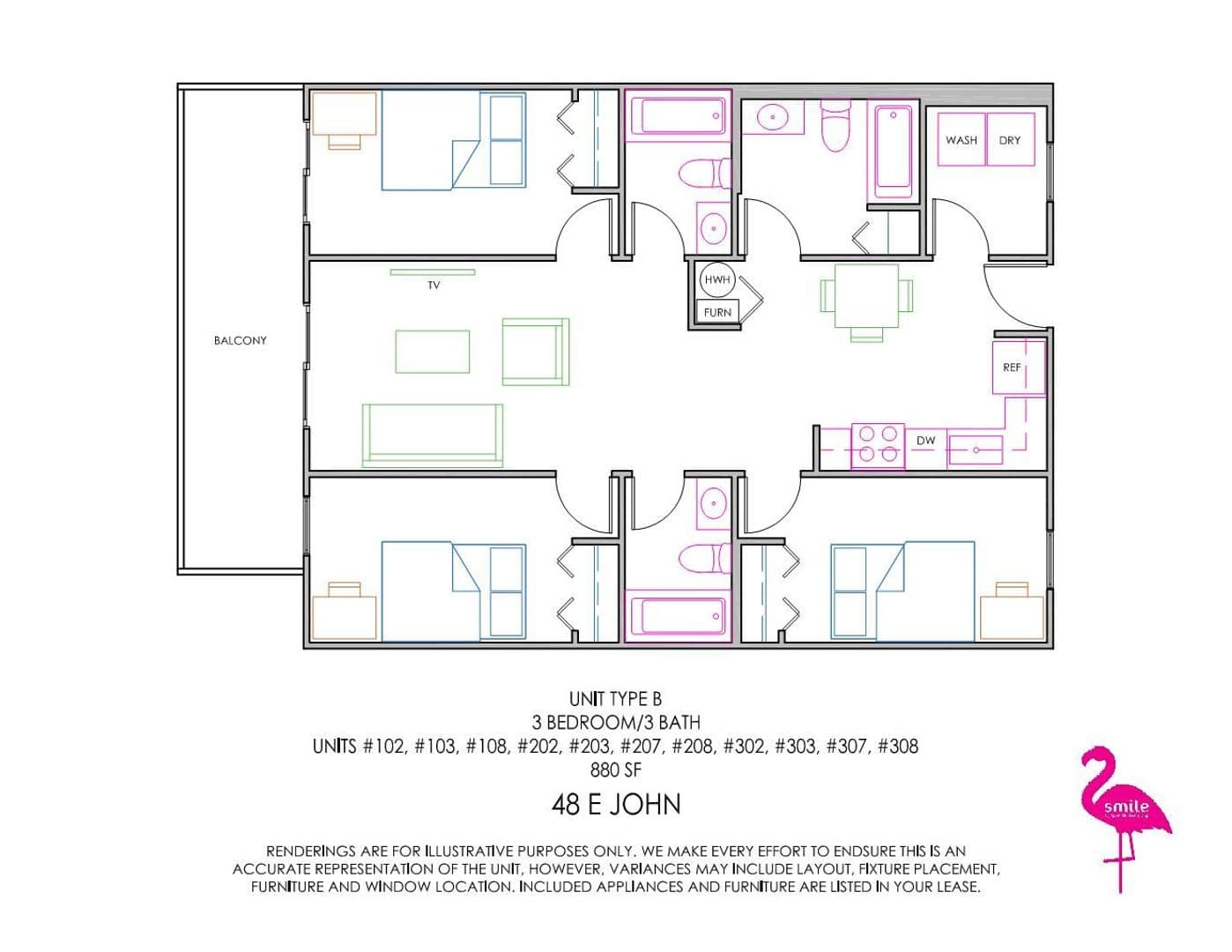 Champaign Apartment: 48 E John