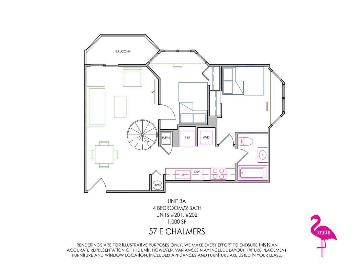 Champaign Apartment: 57 E Chalmers Street