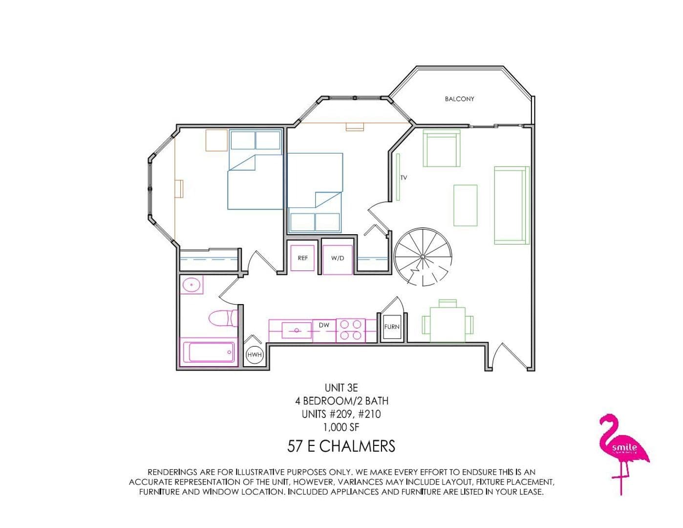 Champaign Apartment: 57 E Chalmers Street