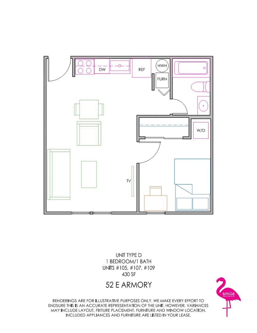 Champaign Apartment: 52 E Armory