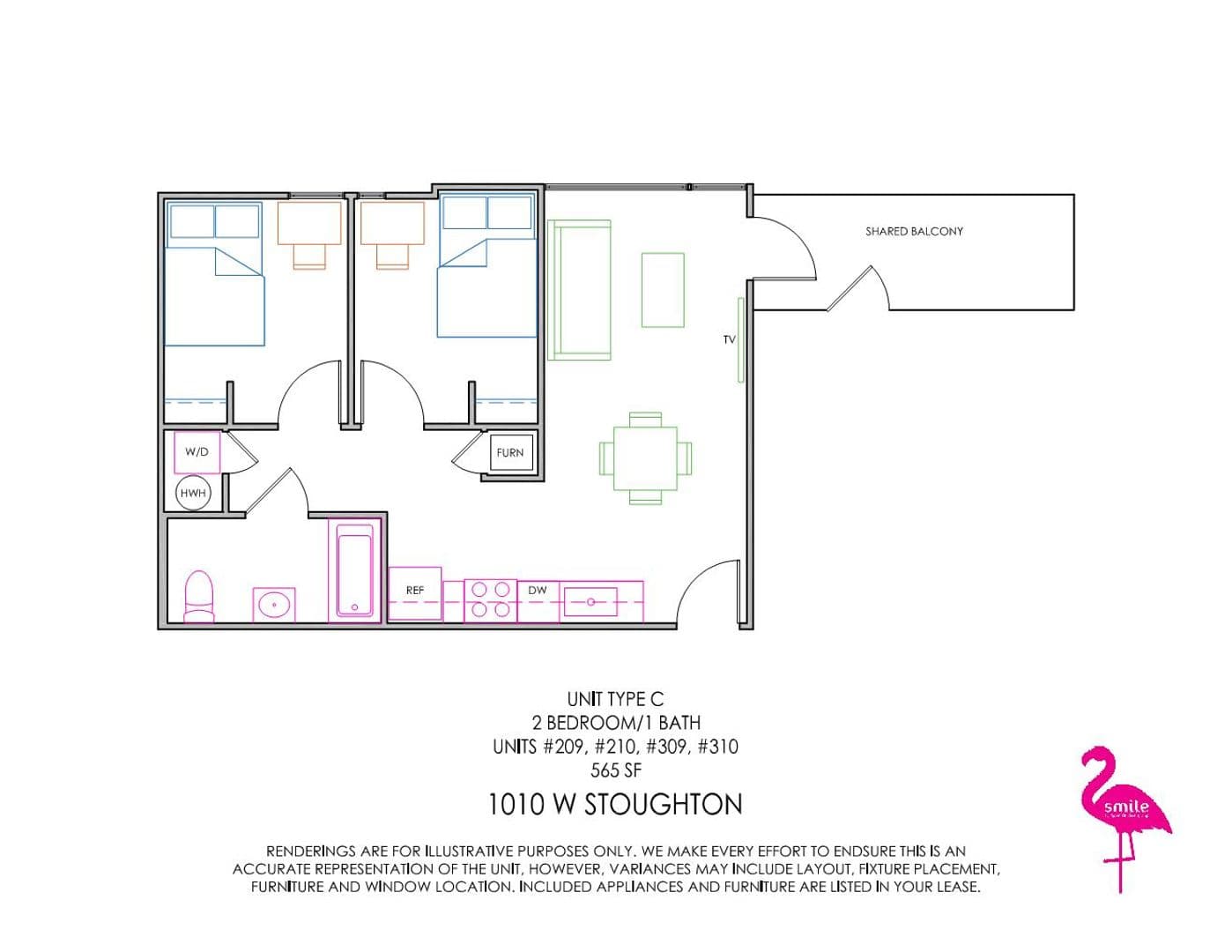 Urbana Apartment: 1010 W Stoughton