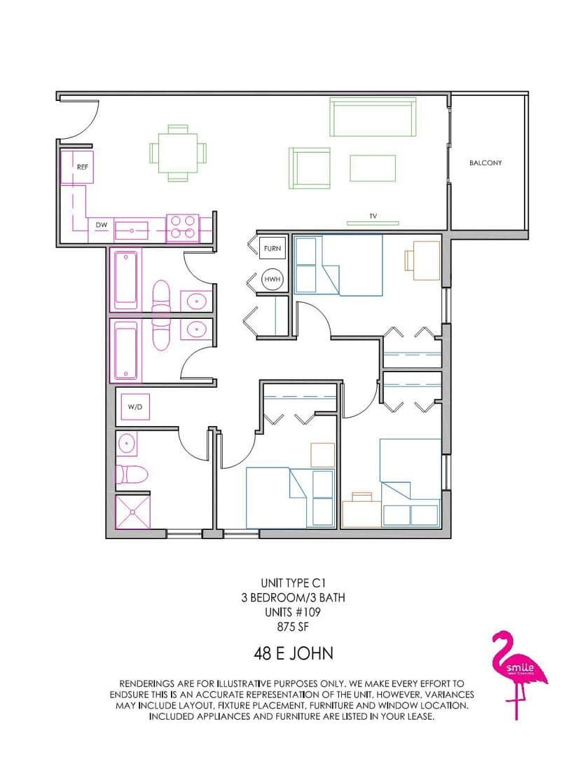 Champaign Apartment: 48 E John