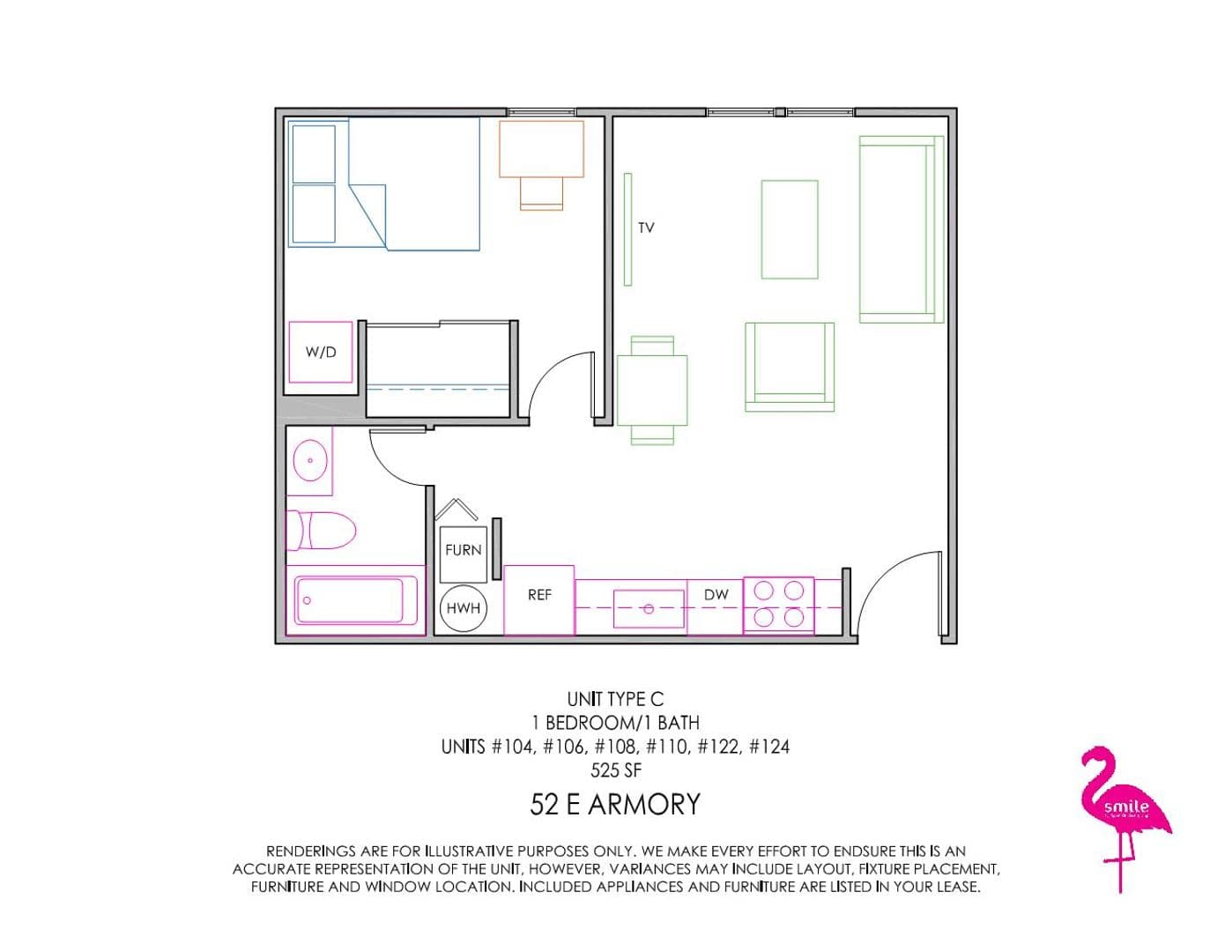 Champaign Apartment: 52 E Armory