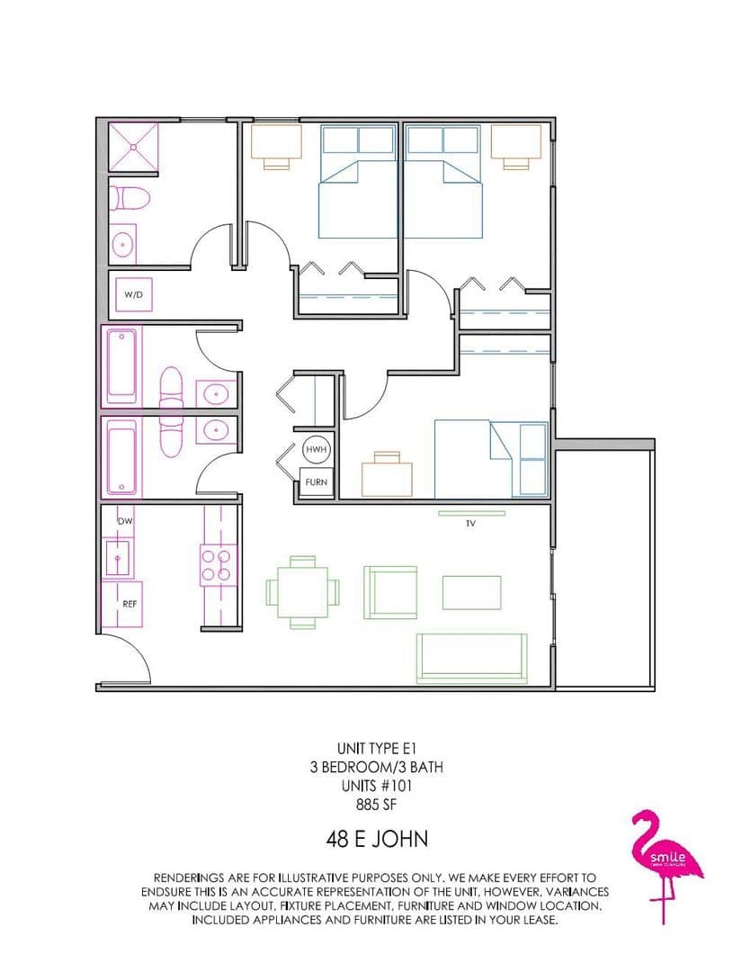 Champaign Apartment: 48 E John