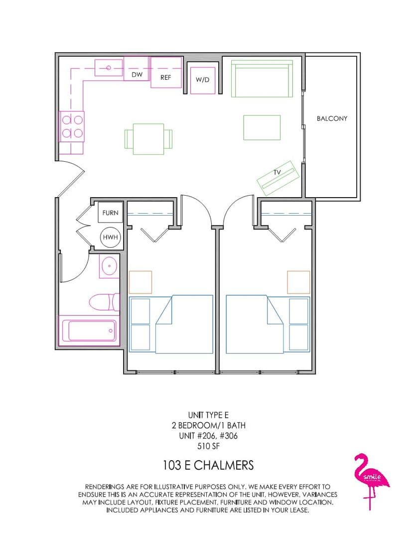 Champaign Apartment: 103 E Chalmers Street