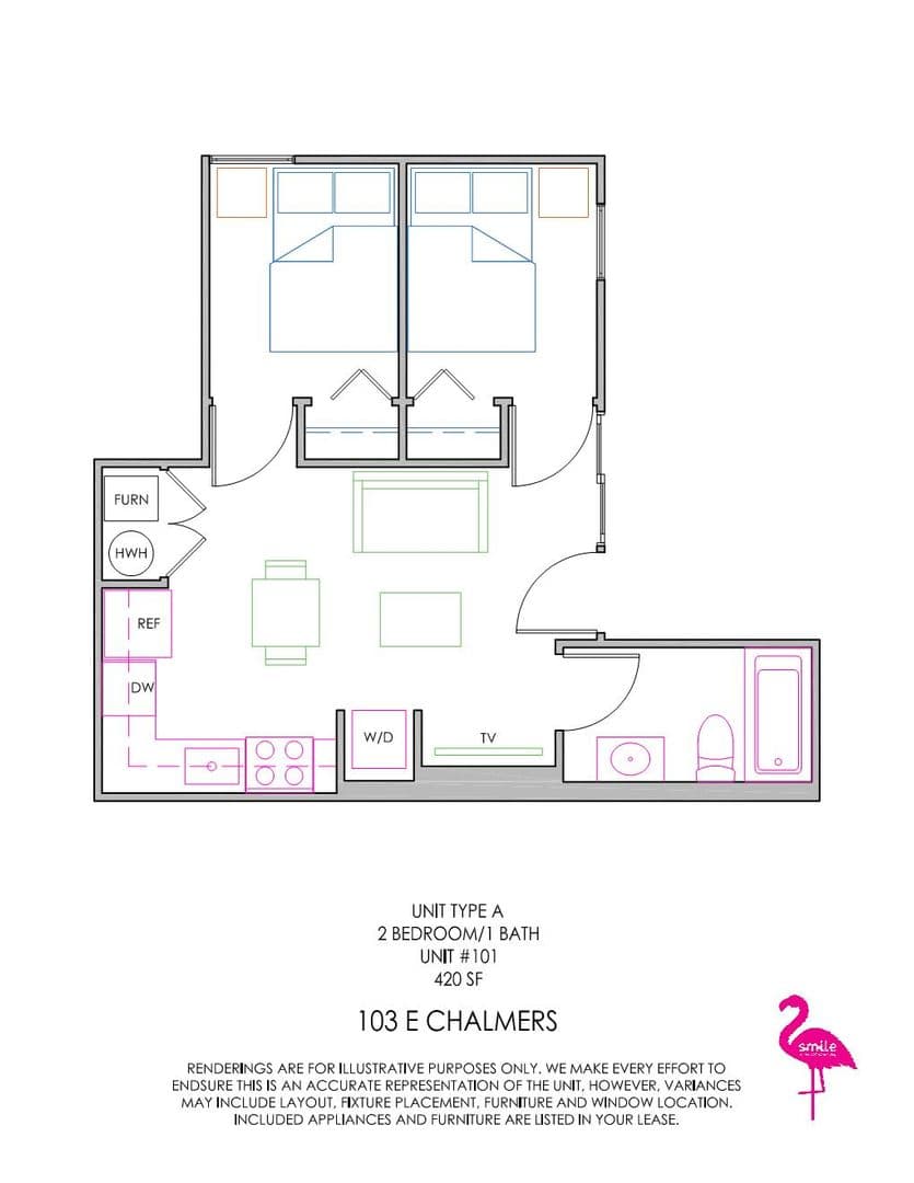 Champaign Apartment: 103 E Chalmers Street
