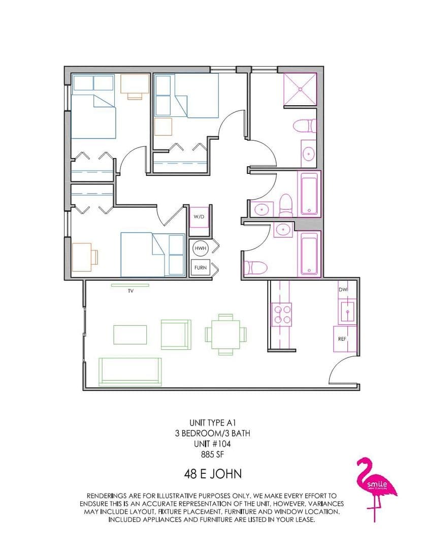 Champaign Apartment: 48 E John