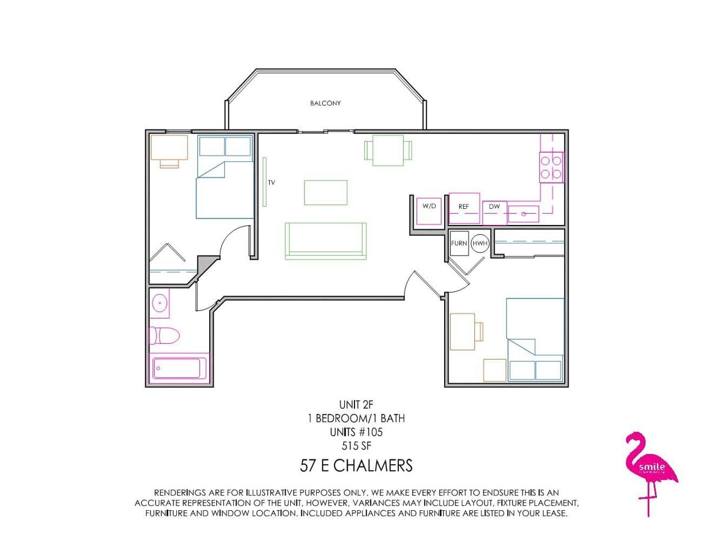 Champaign Apartment: 57 E Chalmers Street