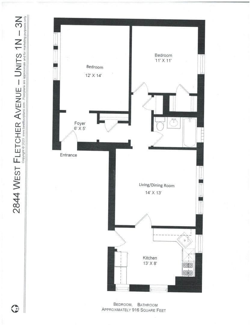 Chicago Apartment: 2842 W. Fletcher