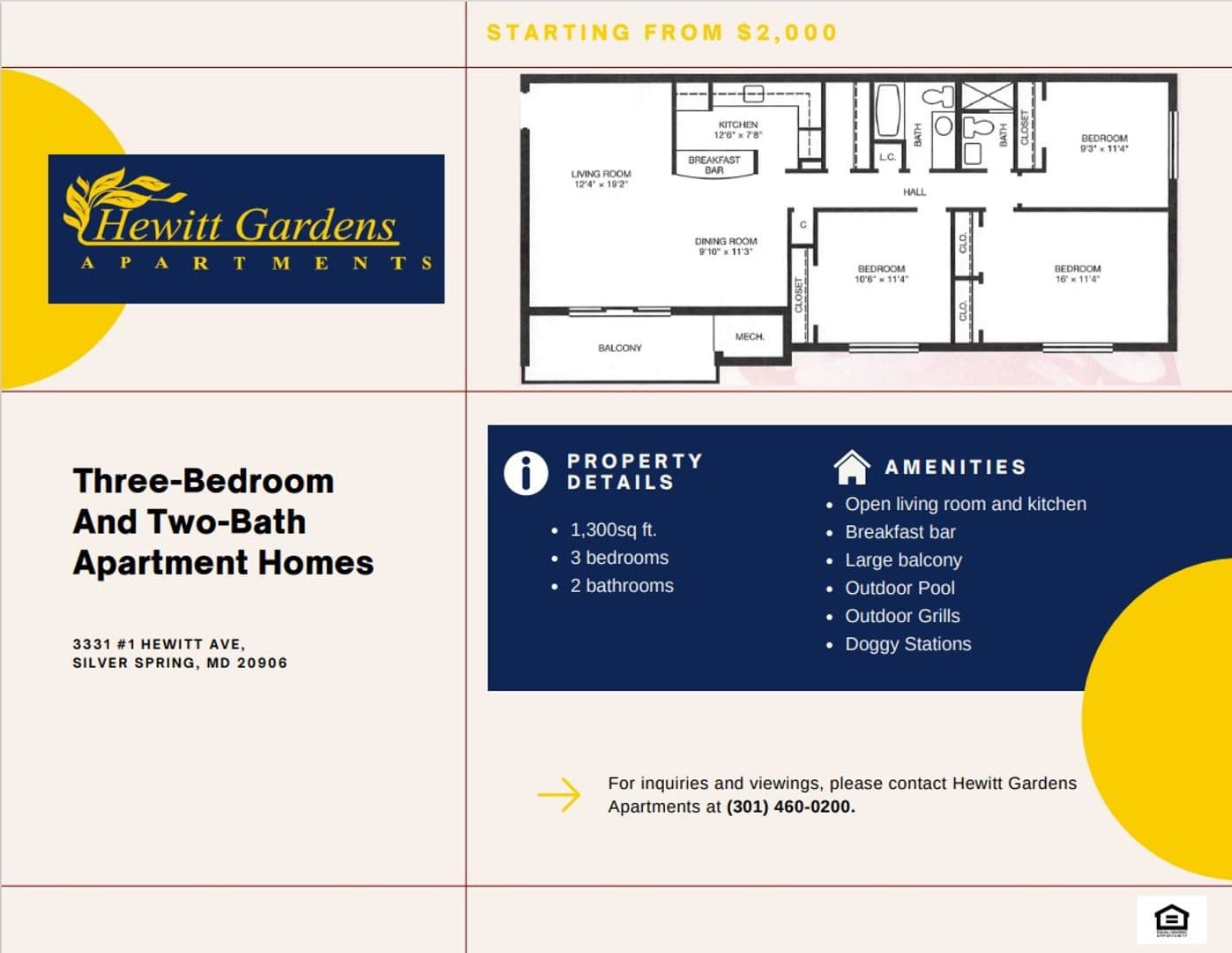 Silver Spring Apartment: 3331 Hewitt Ave