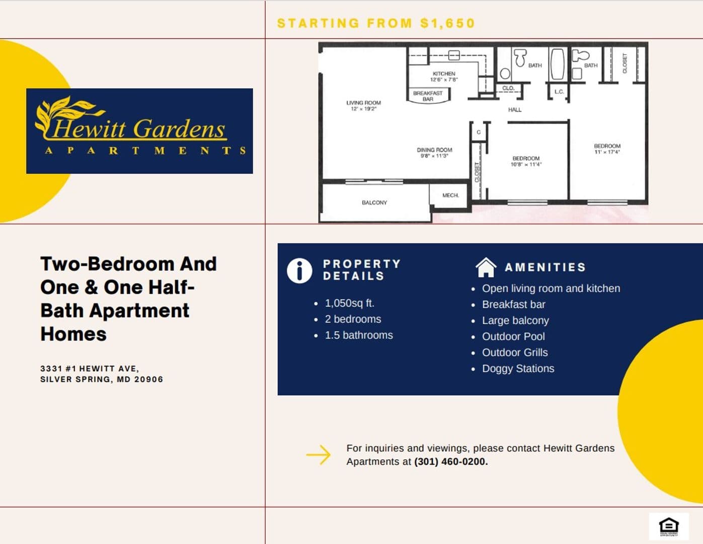 Silver Spring Apartment: 3331 Hewitt Ave