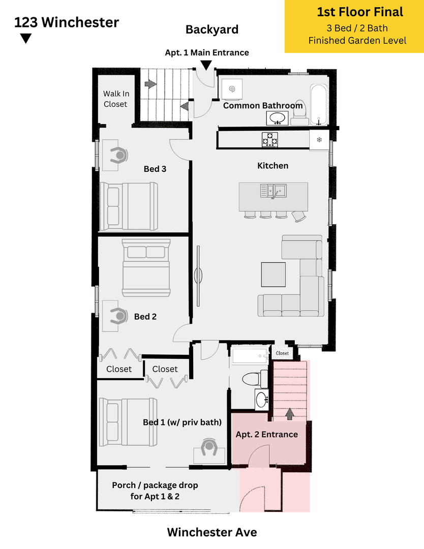 New Haven Apartment: 123 Winchester