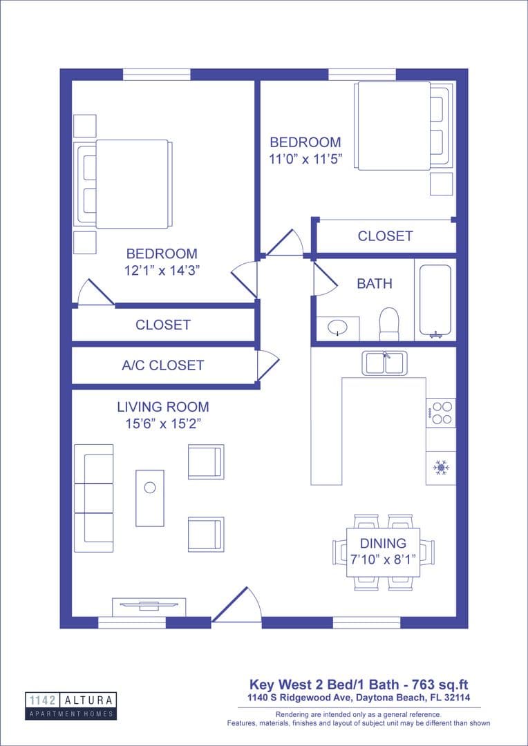 Daytona Beach Apartment: 1140 S. Ridgewood Ave