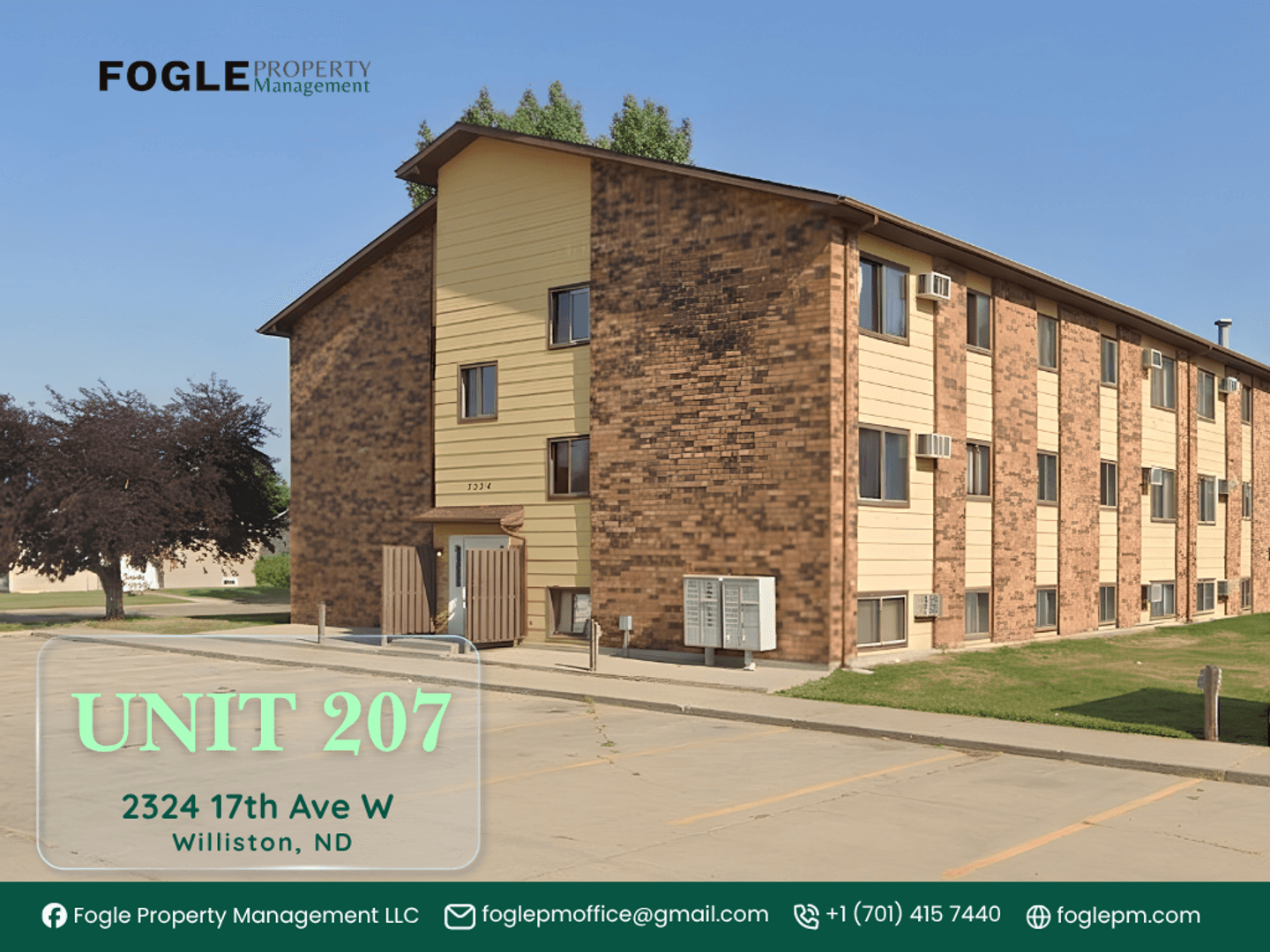Williston Apartment: 2324 17th Ave W