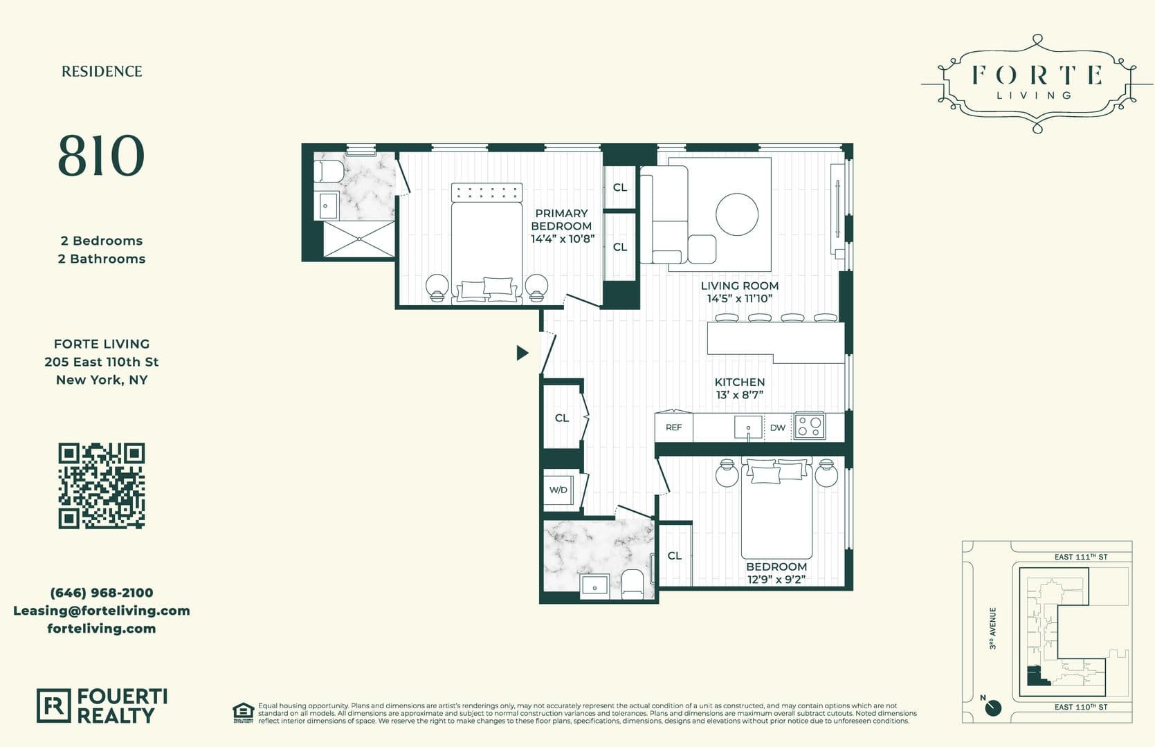 Manhattan Apartment: 205 East 110 Street - APT. 810