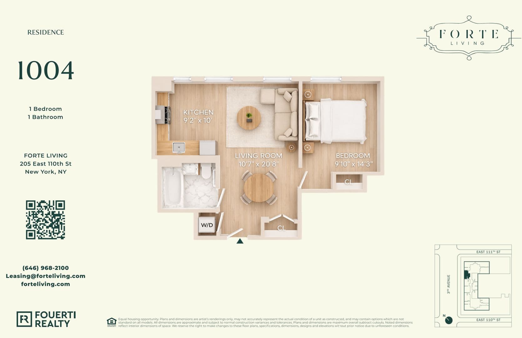 Manhattan Apartment: 205 East 110 Street - APT.1004