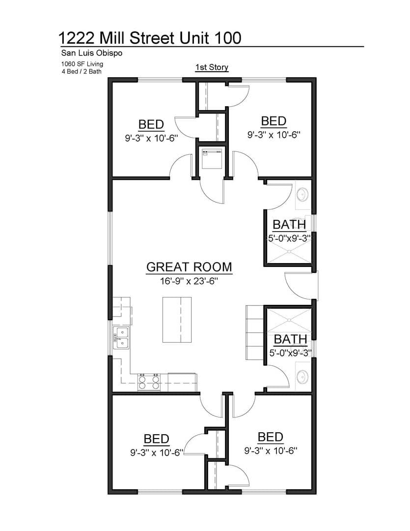 San Luis Obispo Apartment: 1220 Mill Street