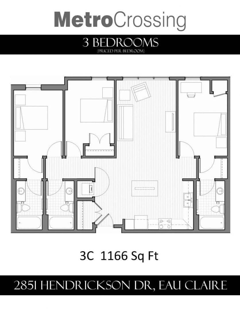 Eau Claire Apartment: 2851 Hendrickson Dr