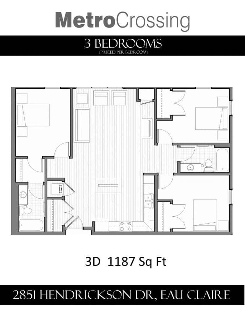 Eau Claire Apartment: 2851 Hendrickson Dr