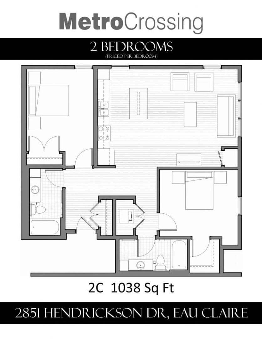 Eau Claire Apartment: 2851 Hendrickson Dr