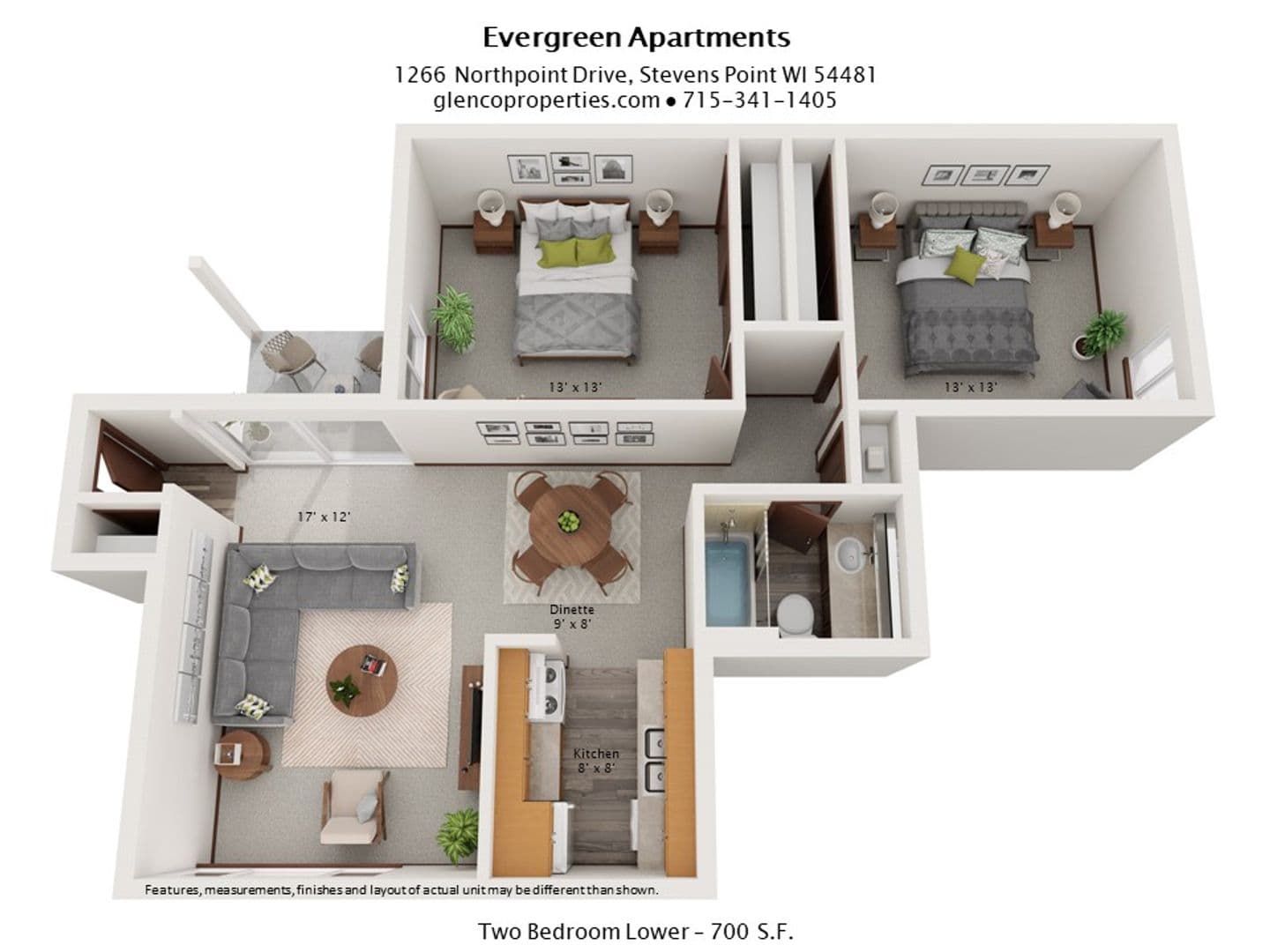 Stevens Point Apartment: 1266 Northpoint Dr